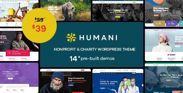 Humani Nonprofit & Charity Wordpress Theme 1.2.1