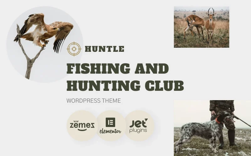 Huntle Fishing And Hunting Club Wordpress Theme 1.0.1