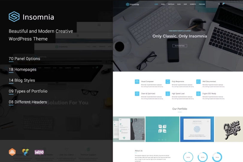 Insomnia Beautiful And Modern Creative Wordpress 1.1.7