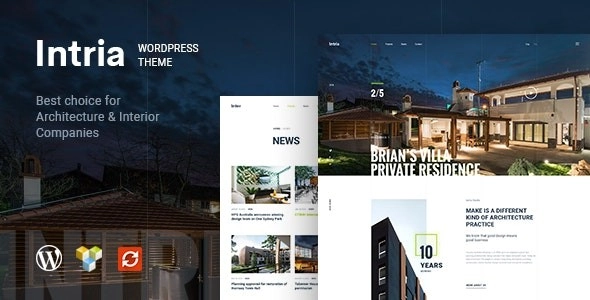 Intria Architecture And Interior Wordpress Theme 1.0.9