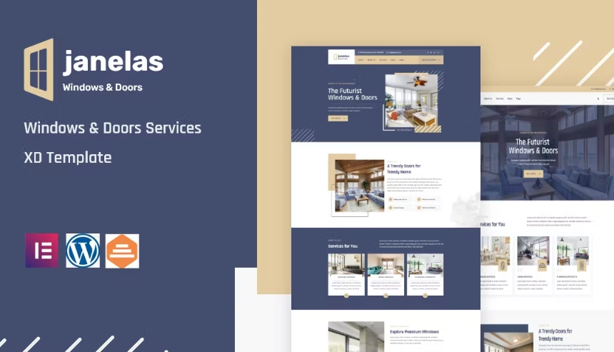 Janelas – Windows & Doors Services Elementor Template Kit