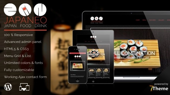 Japaneo – Wordpress Japanese Restaurant Theme 1.08