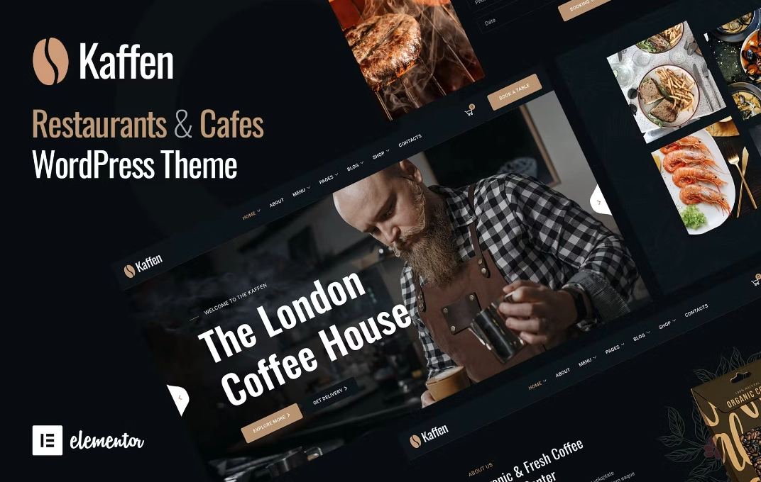 Kaffen Restaurant & Coffee Shop Wordpress Theme 1.0.5