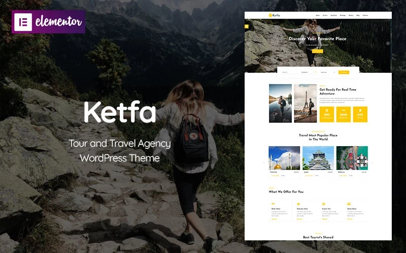 Ketfa – Tour And Travel Agency Wordpress Theme 1.0.0