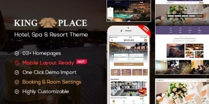 Kingplace Hotel Booking, Spa & Resort Wordpress Theme (mobile Layout Ready) 1.2.9