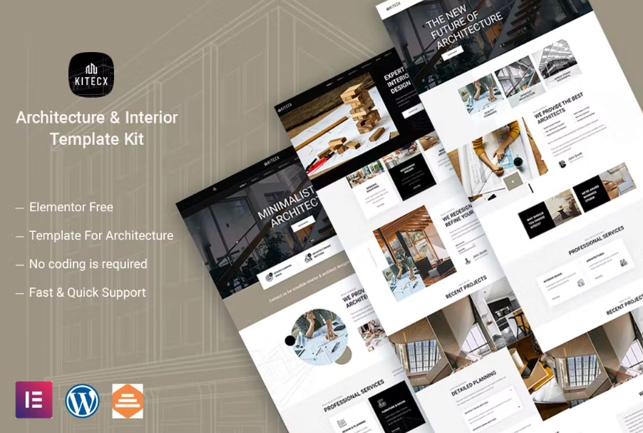 Kitecx Architecture & Interior Elementor Template Kit