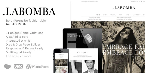 Labomba Responsive Multipurpose Wordpress Theme 3.1