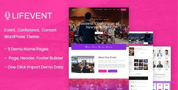 Lifevent Event Conference Wordpress Theme 1.1.4