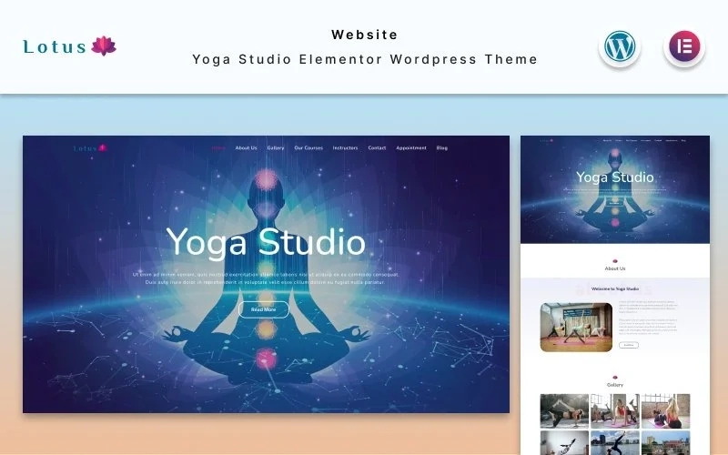 Lotus Yoga Studio Website Elementor Wordpress Theme 1.1