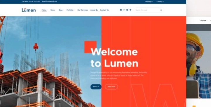 Lumen –multipurpose Theme For Constructions And Architecture 1.3.1