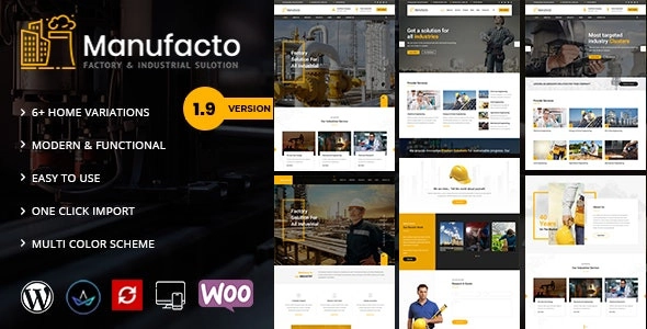 Manufacto Factory Wordpress Theme 2.4