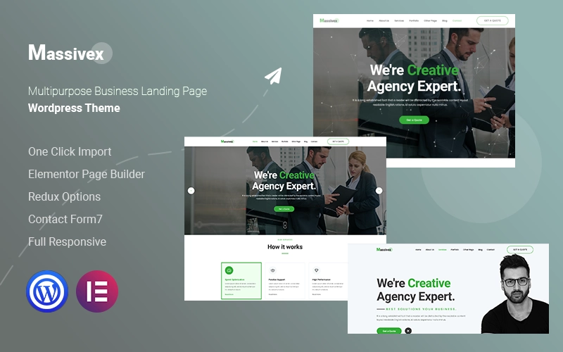 Massivex Multipurpose Business Wordpress Landing Page Wordpress Theme 1.0.0