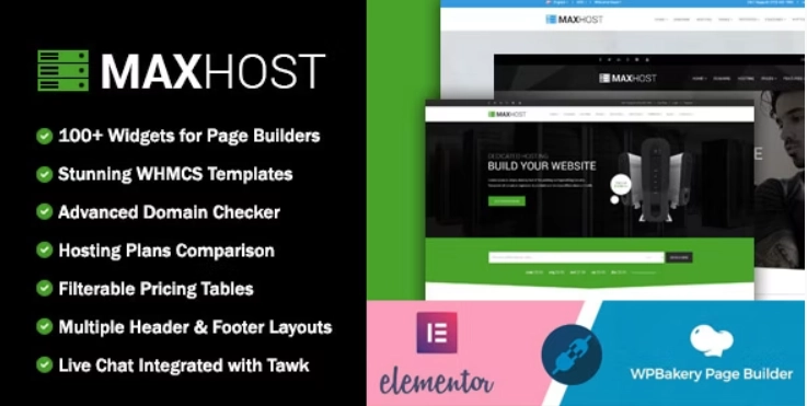 Maxhost Web Hosting, Whmcs And Corporate Business Wordpress Theme With Woocommerce 8.3.0