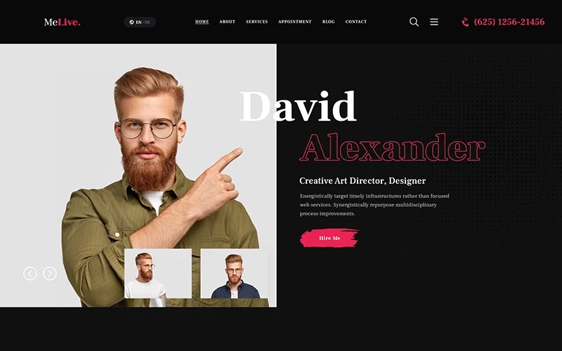 Melive Personal Portfolio Wordpress Theme 1.0.1