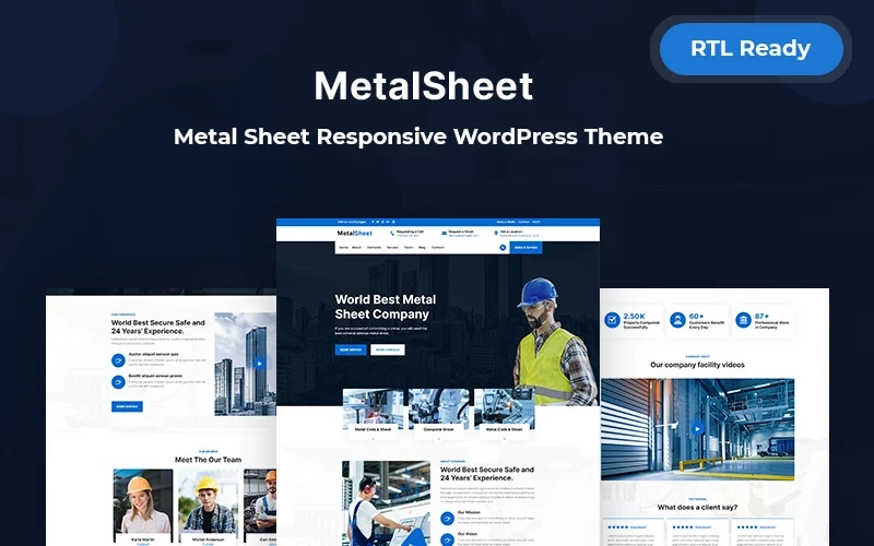 Metalsheet Metal Sheet Responsive Wordpress Theme 1.0.0