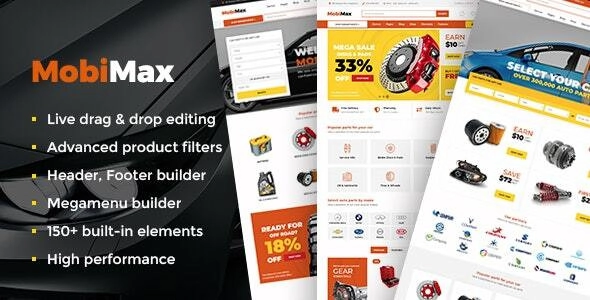 Mobimax Auto Parts Wordpress Theme + Woocommerce Shop 5.2