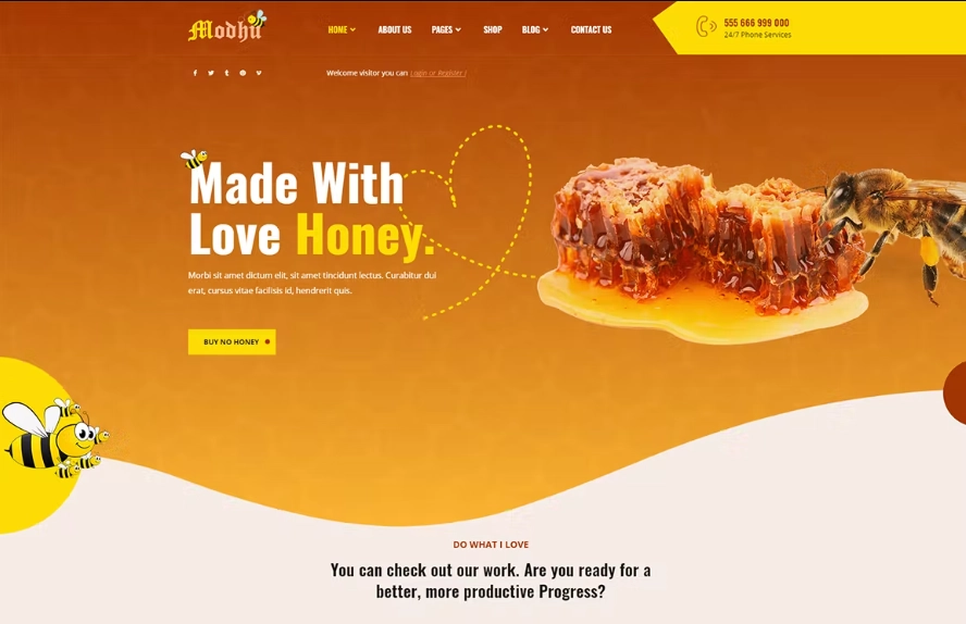 Modhu Beekeeping And Honey Wordpress Theme 1.0.3