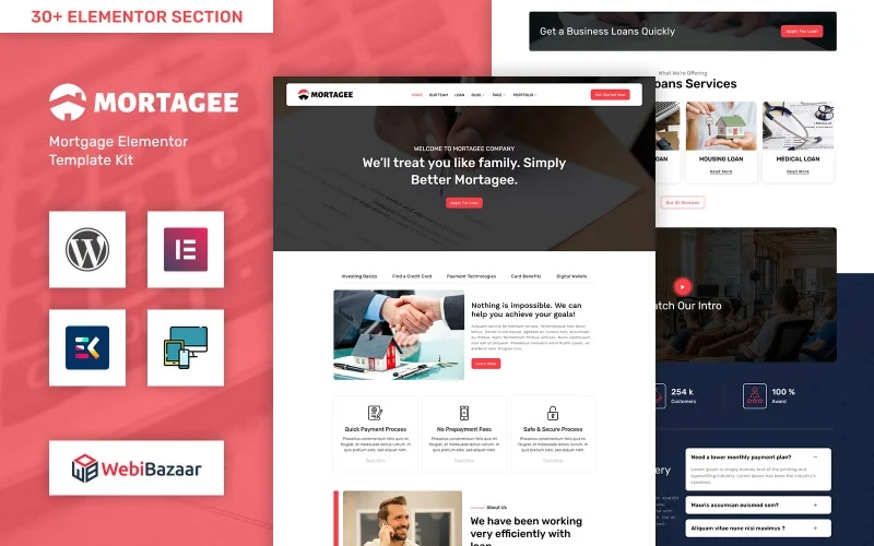 Mortagee Banking, Loan Business & Finance Wordpress Theme Wordpress Theme 1.0