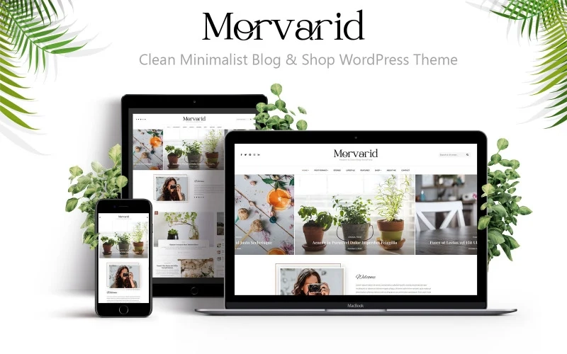 Morvarid Clean Minimalist Blog & Shop Wordpress Theme 1.0.6