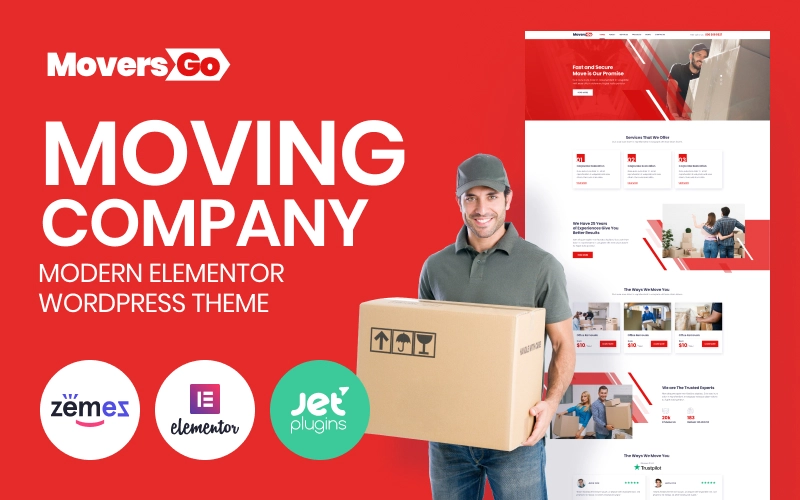 Moversgo Moving Company Modern Wordpress Elementor Theme 1.0.1