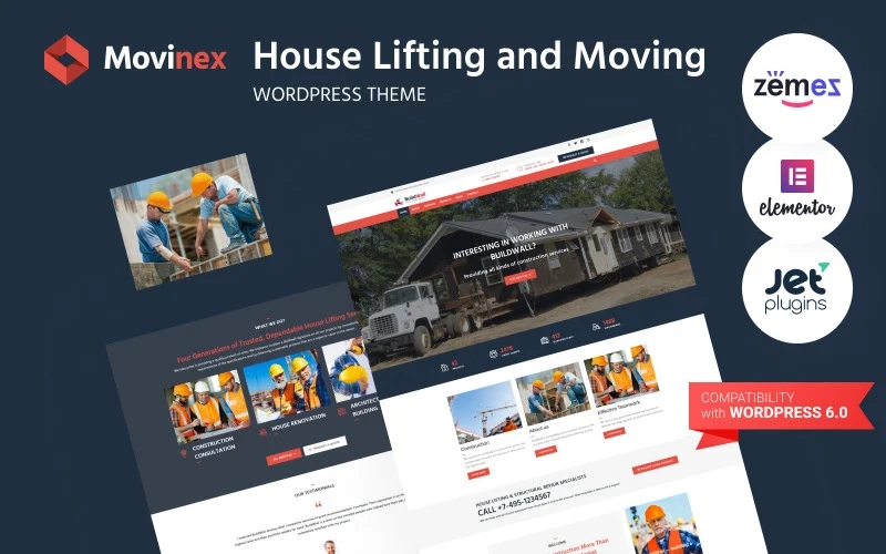 Movinex House Lifting And Moving Wordpress Theme 1.0.4