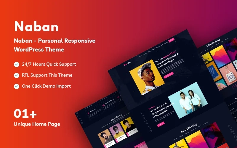 Naban Personal Responsive Wordpress Theme 1.0.0