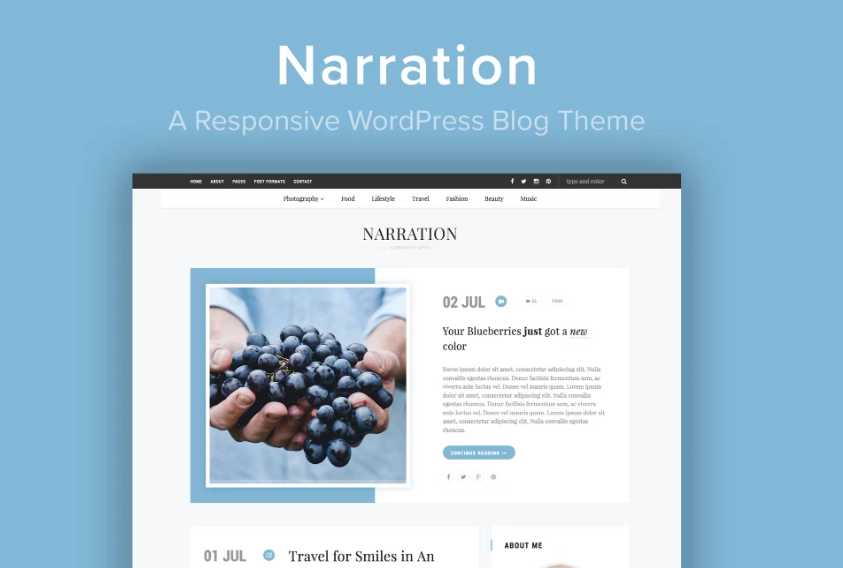 Narration A Responsive Wordpress Blog Theme 1.9