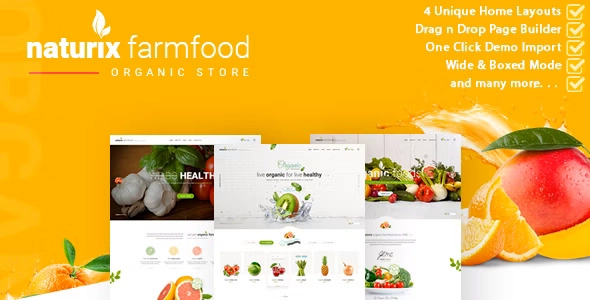 Naturix Organic Store Woocommerce Theme With Drag N Drop Page Builder 2.5.2