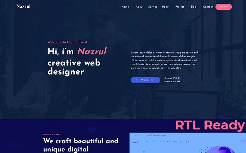 Nazrul Personal Responsive Wordpress Theme 1.0.0