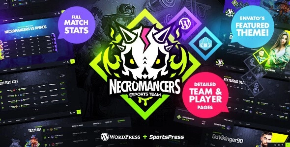 Necromancers Esports & Gaming Team Wordpress Theme 1.2.0