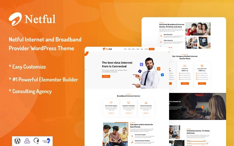 Netful Internet And Broadband Provider Wordpress Theme 1.0.0