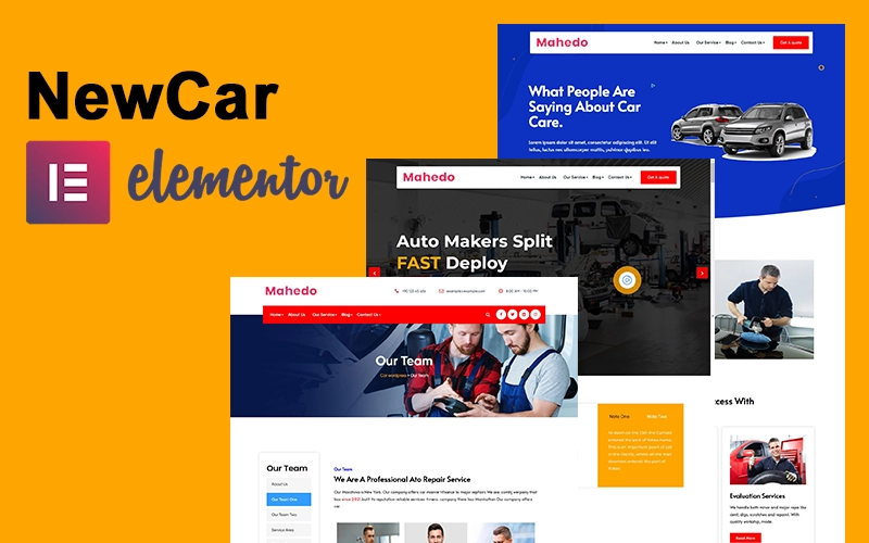 Newcar Car Wash And Mechanic Elementor Wordpress Theme 1.0.0