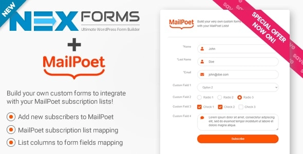 Nex Forms Mailpoet Add On 7.5.1