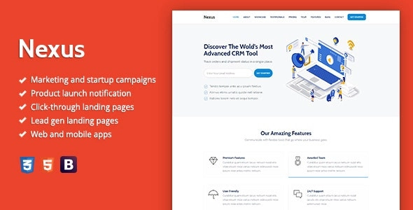 Nexus Premium Saas Landing Page Template 1.0