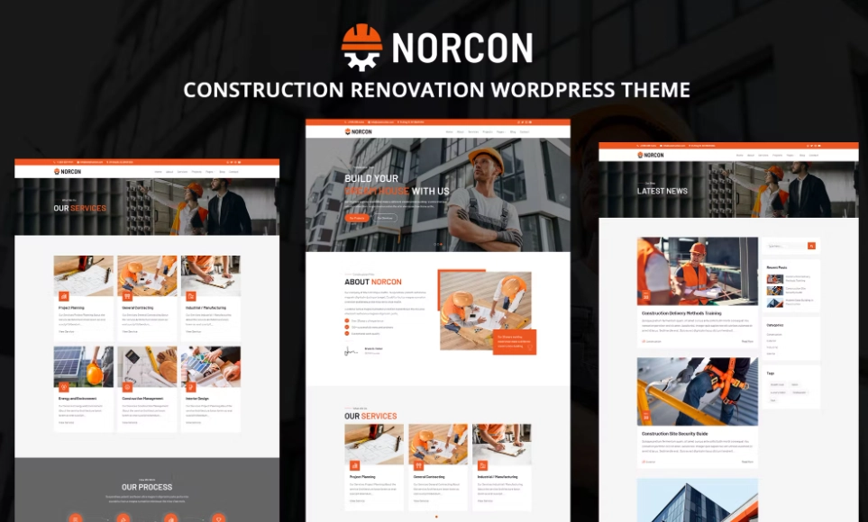 Norcon Construction Renovation Wordpress Theme 1.0