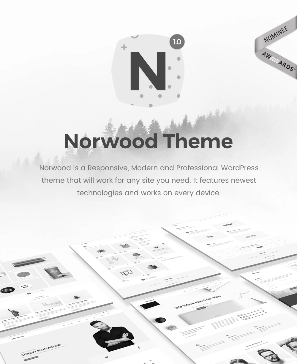 Norwood Minimalist Multipurpose Portfolio Wordpress Theme 1.2.1