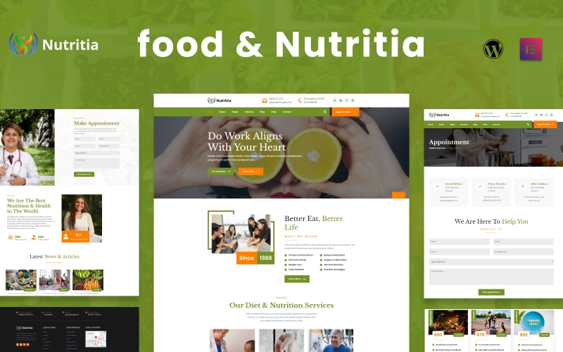 Nutritia Nutrition Wordpress Theme 1.0.0