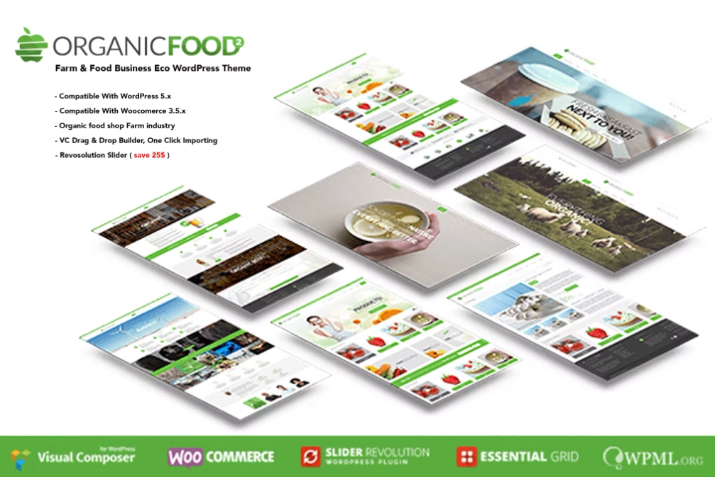 Organic Food Farm & Food Business Eco Wordpress 1.3.1