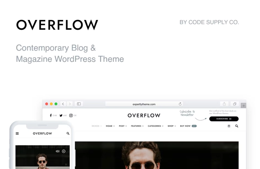 Overflow Modern Blog & Magazine Wordpress Theme 1.5.5