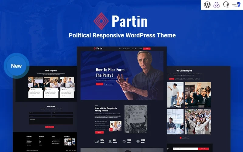 Partin Political Campaign And Party Responsive Wordpress Theme 1.0.0