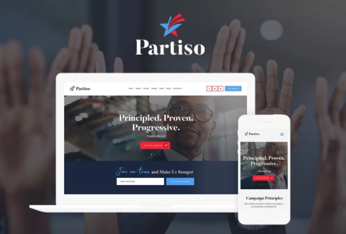 Partiso Powerful Political Wordpress Theme 1.1.4