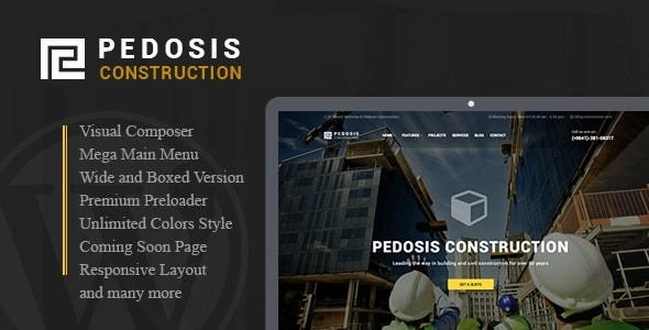 Pedosis Construction Responsive Wordpress Theme 1.0