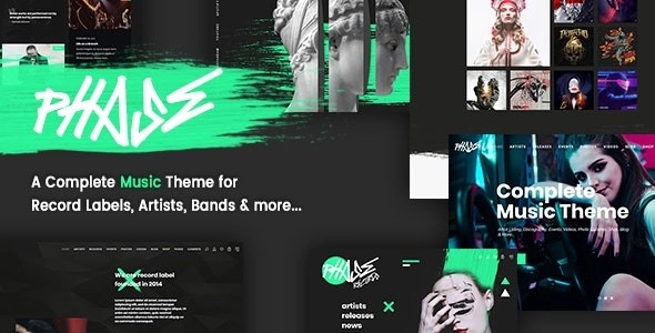 Phase A Complete Music Wordpress Theme For Record Labels And Artists 1.4