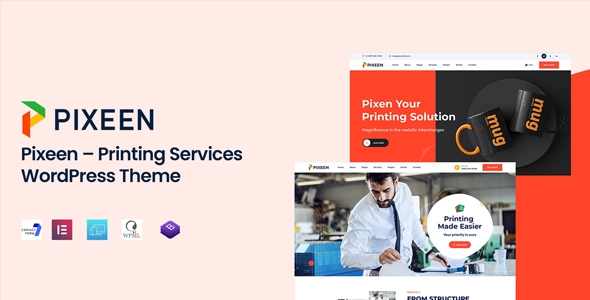 Pixeen Printing Services Company Wordpress Theme + Rtl 1.0.9