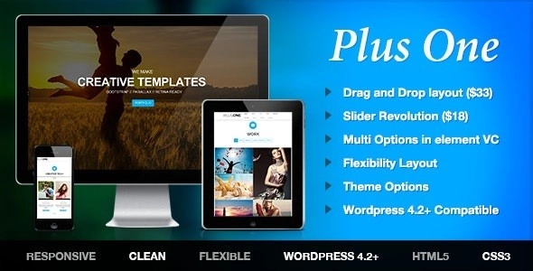 Plus One Page Marketing Portfolio Wordpress Theme 1.8.1