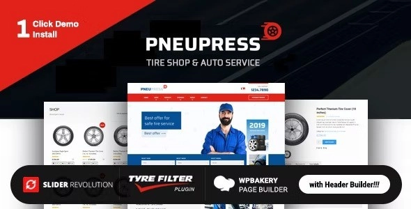 Pneupress Tire Shop And Car Repair Wordpress Theme 2.6.0