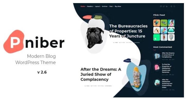 Pniber – Modern Blog Wordpress Theme 2.6