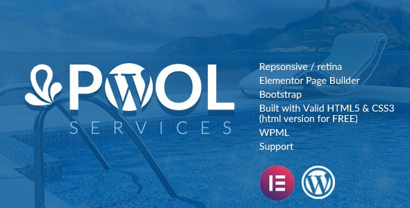 Pool Services Wordpress Theme + Rtl 3.1