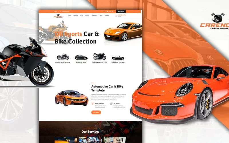 Powar Carency Car And Automobile Showroom One Page Wordpress Theme 1.0.0
