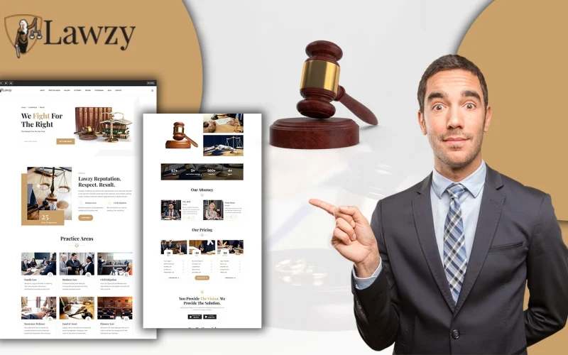 Powar Lawzy Lawyers And Law Firm Landing Page Wordpress Theme 1.0.0